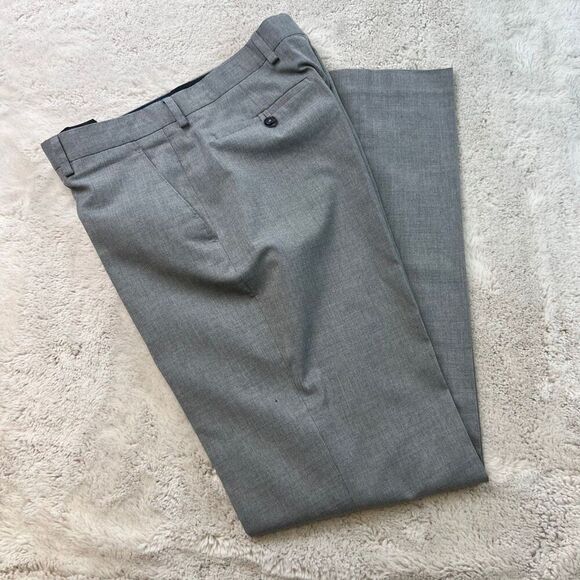 Banana Republic Dress Pants Mens 33x34 Gray Tailored Fit Viscose Lightweight - Picture 9 of 9